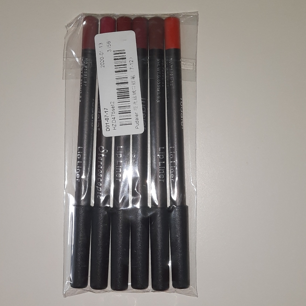 🙂 (6 pack) Pudaier lip liners